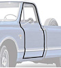 W9902 Door Frame Weatherstrip Set for 1967-1972 Chevy/GMC Trucks, Suburban - image 1