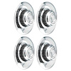 Short Rally Wheel Derby Cap Set [4-PC, Chrome] - image 1