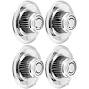 WR1013 4-Piece Chrome Plastic Tall Rally Wheel Derby Cap Set - image 1