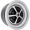 WV418A 1969-70 Chevrolet; Steel Wheel; 5 Spoke SS Style; 14 in. x 7 in.; 5 x 4-3/4 in. Bolt Pattern; Silver - image 1