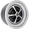 WV419A 1969-70 Chevrolet; Steel Wheel; 5 Spoke SS Style; 15 x 7 in.; 5 x 4-3/4 in. Bolt Pattern; Silver w/Black Matte