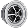 WV420A 1969-70 Chevrolet; Steel Wheel; 5 Spoke SS Style; 15 in. x 8 in.; 5 x 4-3/4 in. Bolt Pattern; Silver - image 1