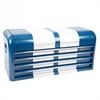 41 IN 4 DRW CHEST BLU & W - image 1