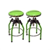 Adjustable Hydraulic Stool Green Set of Two - image 1