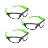 3 PACK OF GRN/BLK LED GLA