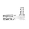 High Flow Plug 1/4" Body 1/4" NPT Female - image 3