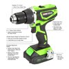Heavy-Duty Cordless 20 V Li-ion Drill - image 2