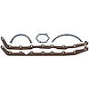 Oil Pan Gasket Set 1964-1990 Oldsmobile V8 260/307/330/350/400/403/425/455 in Cork with Metal Carrier - image 1