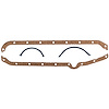 Oil Pan Gasket Set 1957-1974 Small Block Chevy 265/283/307/327/350/400 in Cork with Metal Carrier