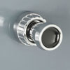 Black Center Knob Set Chrome Backing Plates - image 1