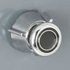 Black Center Knob Set Chrome Backing Plates - image 1