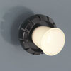 Ivory Knob Set Black Backing Plates - image 1