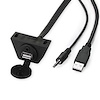 USBKIT Black USB/AUX Input Extension w/Front Cover & Mount - image 1