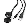 USBPORT Black USB/Auxiliary Extension Cable USBPORT - image 1