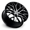 KR01 Wheel [Size: 18"x8"] Glossy Black Machine Face Finish KR01-188058GBF - image 3