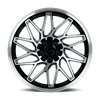 KR09 Wheel [Size: 18"x8"] Glossy Black Machine Face Finish KR09-188005GBF - image 2