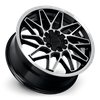 KR09 Wheel [Size: 18"x8"] Glossy Black Machine Face Finish KR09-188005GBF - image 3