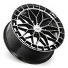 KR12 Wheel [Size: 18"x8"] Glossy Black Machine Face Finish KR12-188050GBF - image 3