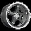 HR05 Wheel [Size: 18"x9.5"] Gloss Gun Metal Machine Lip Finish HR05-189552GMML - image 1