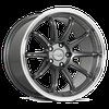 HR06 Wheel [Size: 18"x9.5"] Gloss Gun Metal Machine Lip Finish HR06-189545GMML - image 1