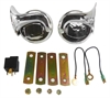 CHROME DUAL HI-LO CAR HORN KIT - W/RELAY - image 1