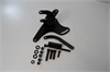 SB CHEVY PASSENGER SIDE A/C BRACKET - BLACK - image 1