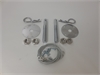 Chrome Hood Pin Clip 3/16" Hair Pin with Lanyards - image 1