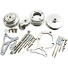 R4358 Serpentine Pulley Kit, 1979-93 Ford Mustang 5.0 Billet Aluminum w/ Power Steering – Natural - image 1