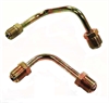 Left Mount Brake Line Set 1/2" to 1/2" & 7/16" to 9/16" Zinc - image 1