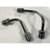 Left Mount Brake Line Set 1/2" to 1/2" & 7/16" to 9/16" Chrome - image 1