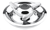 SPINNER WHEEL CENTER CAP WITH CHROME BASE - image 1