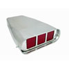 Polished Aluminum Plain Street Scoop for Single or Dual Quad (Square Flaps) - image 1
