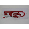 R5455RED Throttle Cable Bracket, Billet 4150 Carburetor – Red - image 1