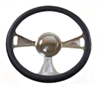 Classic 3-Slot Billet Aluminum Steering Wheel 14" Diameter - image 1