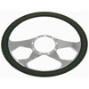 14 Chrome Billet Revolution Style Steering Wheel with Leather Grip - image 1