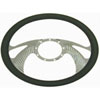 14 Chrome Billet Boomerang Style Steering Wheel with Leather Grip - image 1