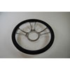 14 Chrome Billet Trinity Style Steering Wheel with Leather Grip - image 1