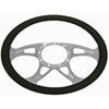 14 Chrome Billet Carousel Style Steering Wheel with Leather Grip - image 1