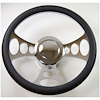 R5619A Steering Wheel, 14″ Billet “Flame Up” Style Kit – Chrome - image 1