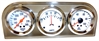CHROME 2 TRIPLE GAUGE KIT WITH OIL PRESSURE AMPS / WATER TEMP - image 1