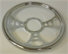 14 CHROME BILLET SOLID ORBITOR STEERING WHEEL - image 1