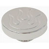 Polished Aluminum Push-In Oil Cap - Flame with 1 Neck - image 1