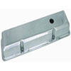 Polished Aluminum SB Chevy Short Valve Cover - Plain with Hole / Baffled (Includes Grommets) - image 1