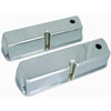Chrome Alum SB Ford Tall Valve Cover - Plain with Hole / Baffled - image 1