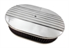 Fully Polished Aluminum Oval Air Cleaner Kit 12" x 2" - image 1