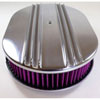 Nostalgic Polished Aluminum Oval Air Cleaner Kit 15" x 2" - image 1