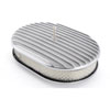 Nostalgic Polished Aluminum Oval Air Cleaner Kit 12" x 2" - image 1
