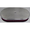 Nostalgic Polished Aluminum Oval Air Cleaner Kit 12" x 2" - image 1