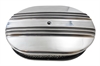 Nostalgic Polished Aluminum Oval Air Cleaner Kit 12" x 2" - image 1