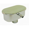 Polished Aluminum Oval Push-in Breather with PCV Tube - Plain - image 1